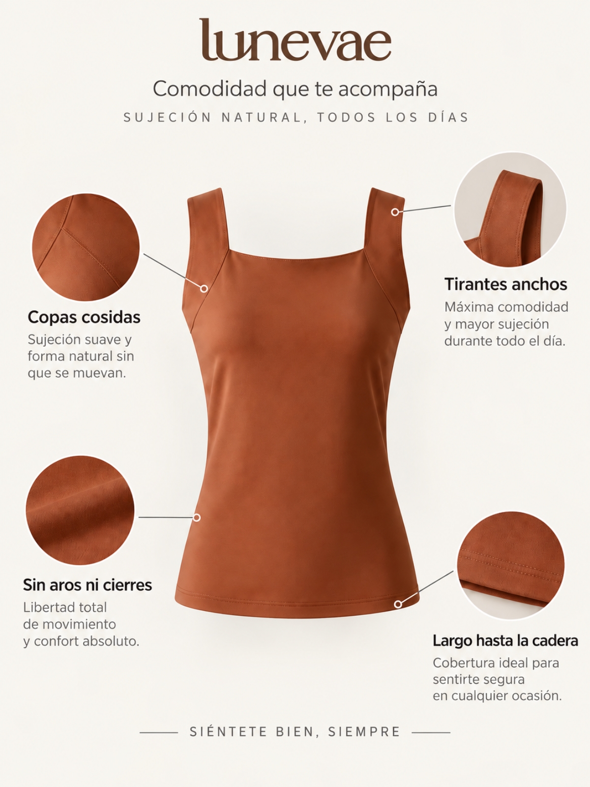Ventajas de la camiseta con sujetador integrado sin aros